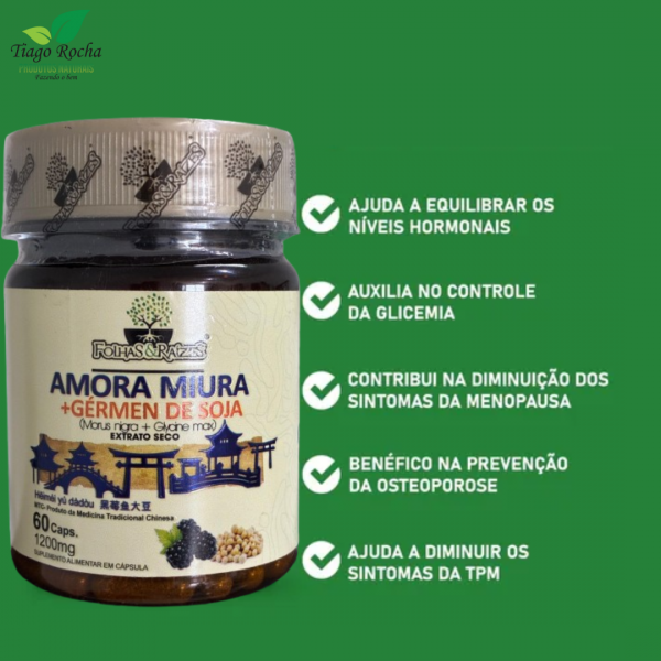 Amora Miúra com germe de soja 60 cáps1200mg