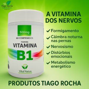 B1 Tiamina Vitamina dos nervos 60 comprimidos