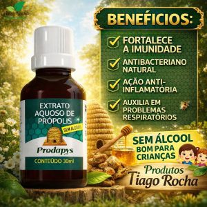 Extrato Própolis 15% Aquoso Sem Álcool 30ml