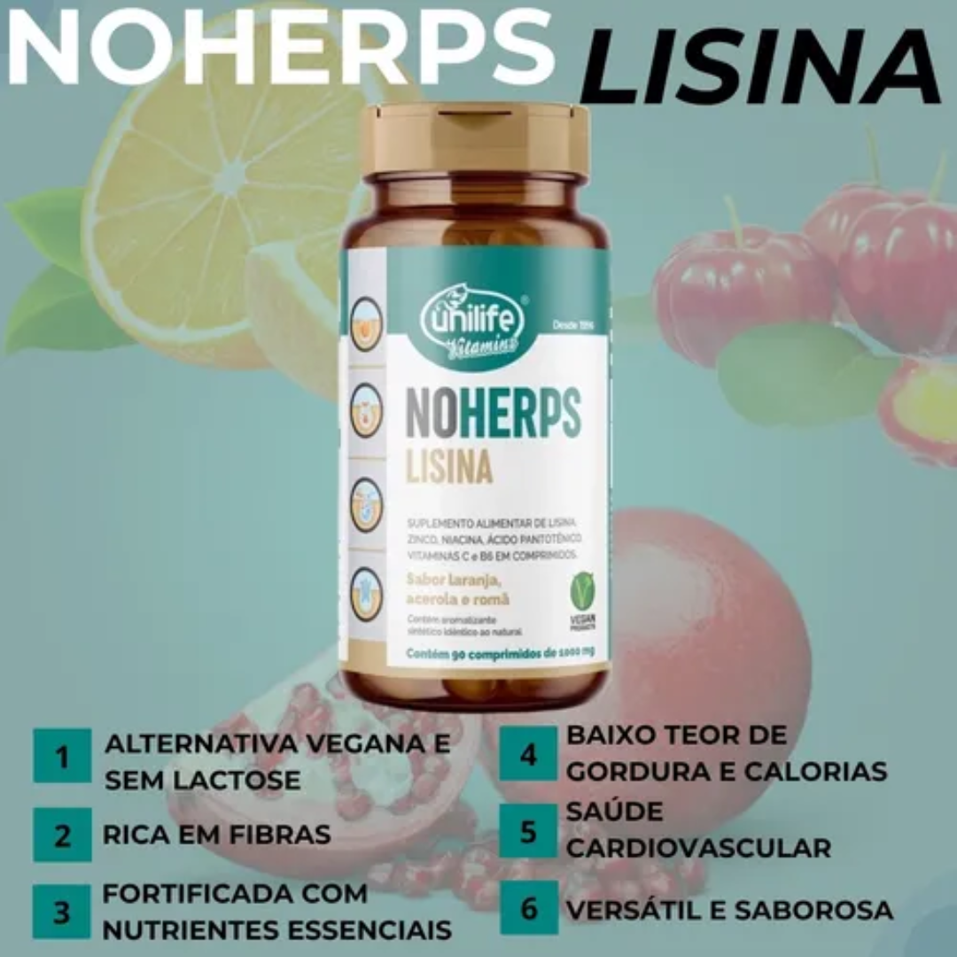 Lisina c Vitaminas 90 comprimidos 1000mg - Imagem 5