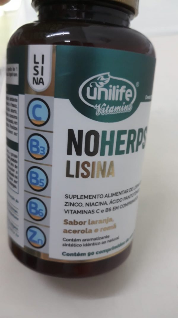 NoHerps - Lisina com Vitaminas 90 comprimidos 1000 mg | Unilife - Imagem 2