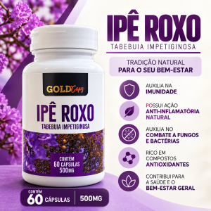 Ipê Roxo – Imunidade e Inflamações 500mg 60 cáps.