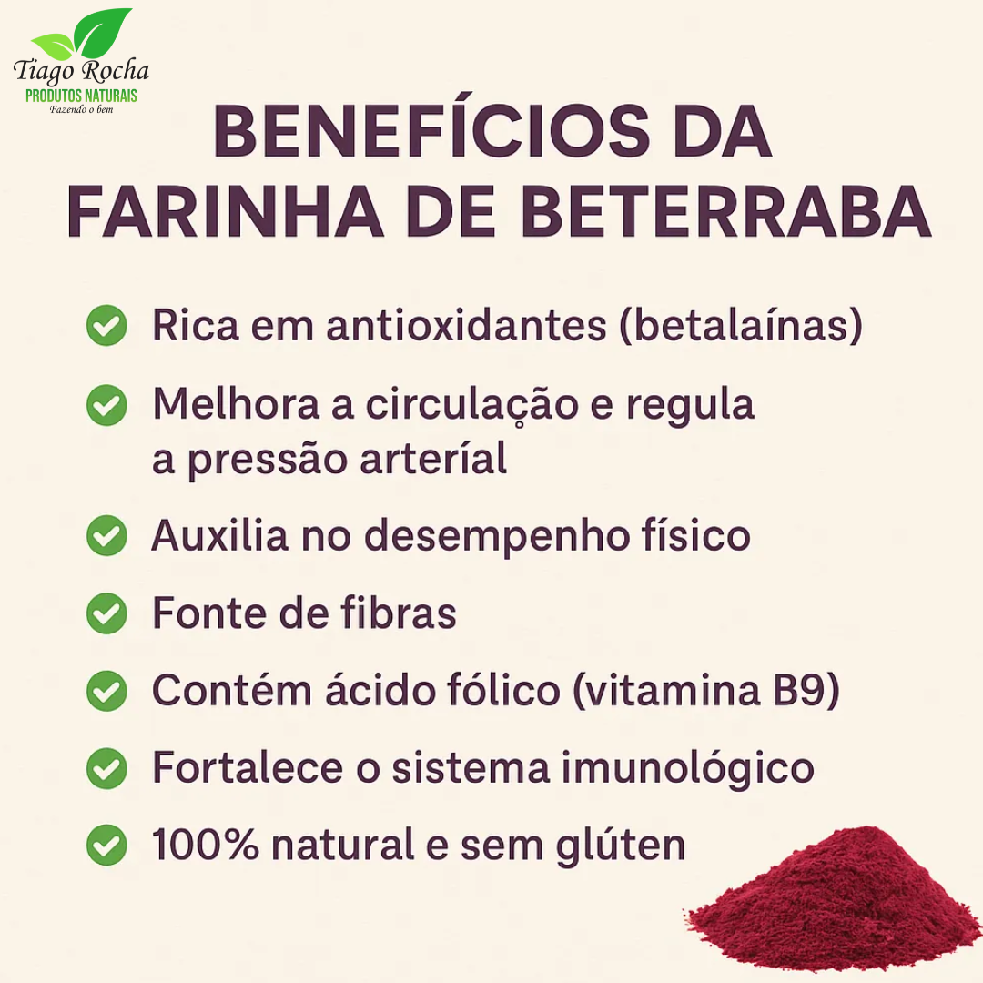 Farinha de Beterraba 300g 100% pura - Imagem 2