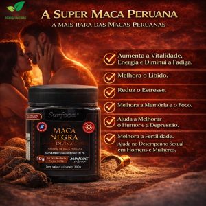Rara Potente Maca Negra em pó 300g
