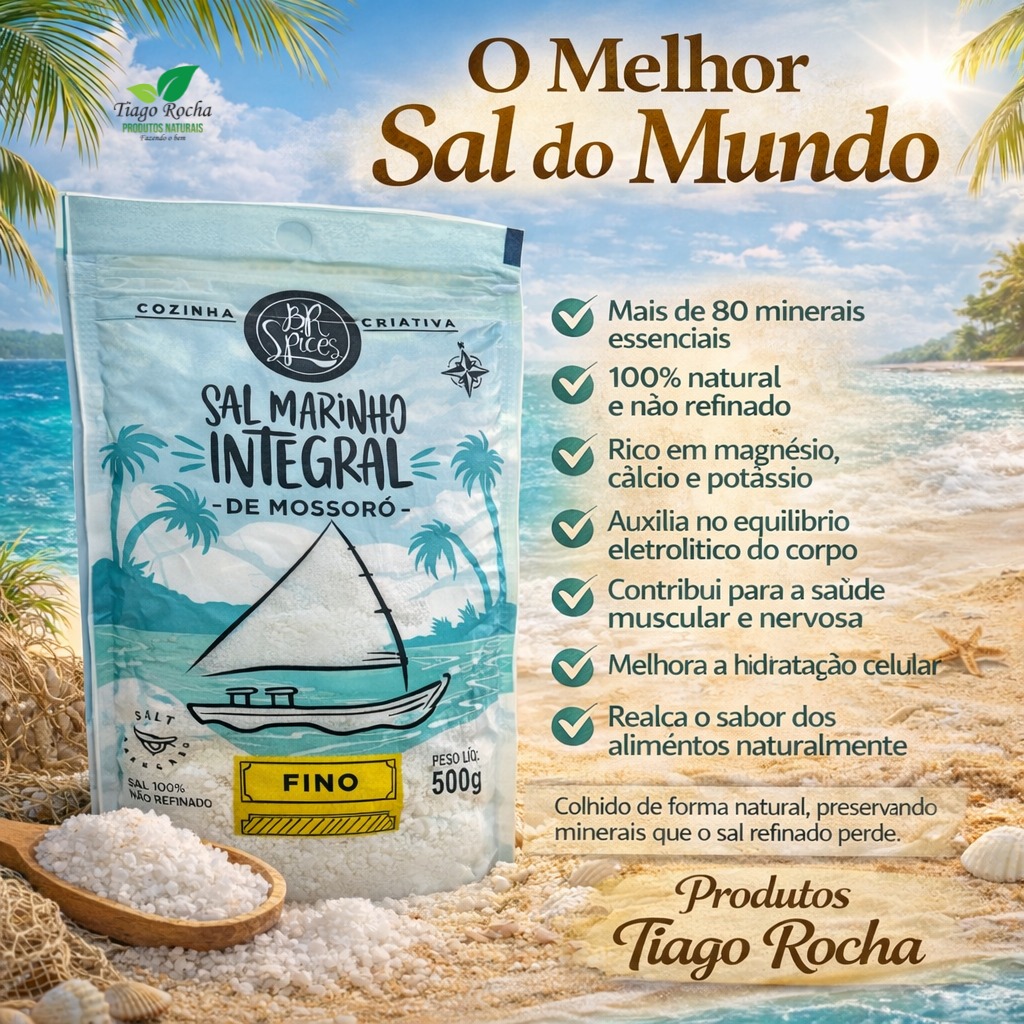 Sal marinho de Mossoró 1kg