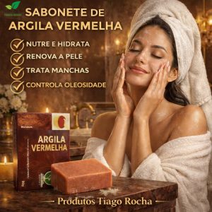 Sabonete hidratante argila vermelha 90g