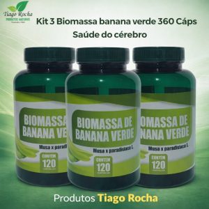 Kit3 Anti Depressivo Biomassa Banana 360 cápsulas