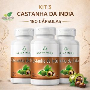 Kit3 Castanha da Índia Circulatório 180 cápsulas