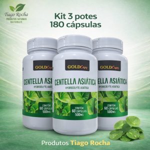 Kit3 180 cápsulas Centella Asiática Sistema Circulatório