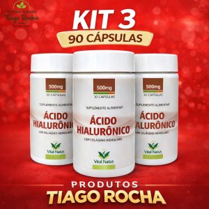Kit3 Ácido Hialurônico com colágeno e vitaminas