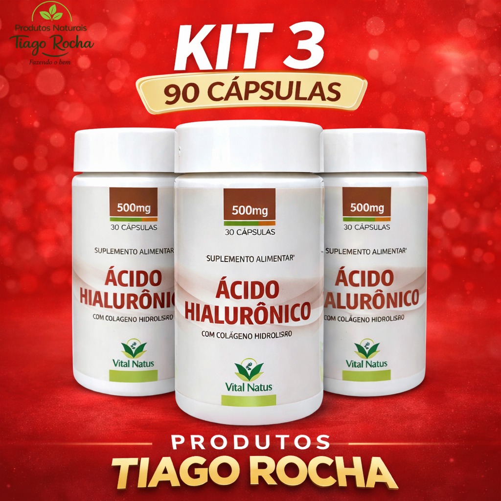 Kit3 Ácido Hialurônico com colágeno e vitaminas