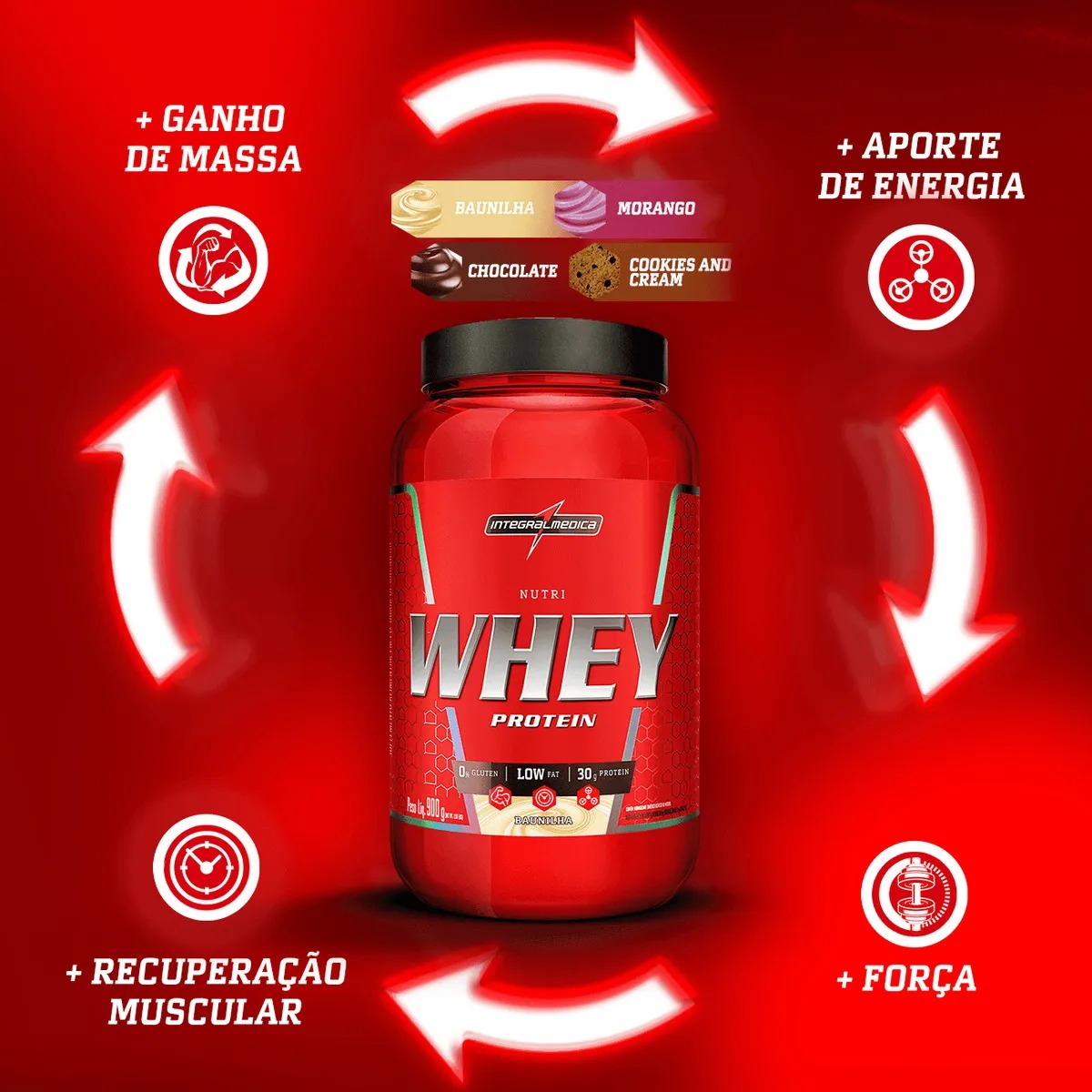 Nutri Whey Protein Cookies Pote 900g Integralmédica Cookies data 08-26 - Imagem 4
