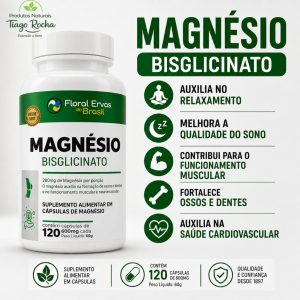 Magnésio Bisglicinato 120 Cápsulas 600mg