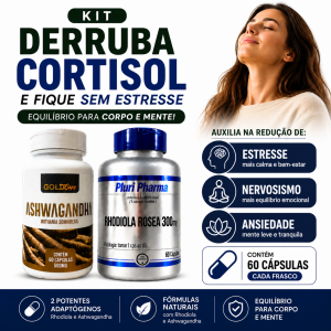 Kit derruba Cortisol Estresse Ansiedade