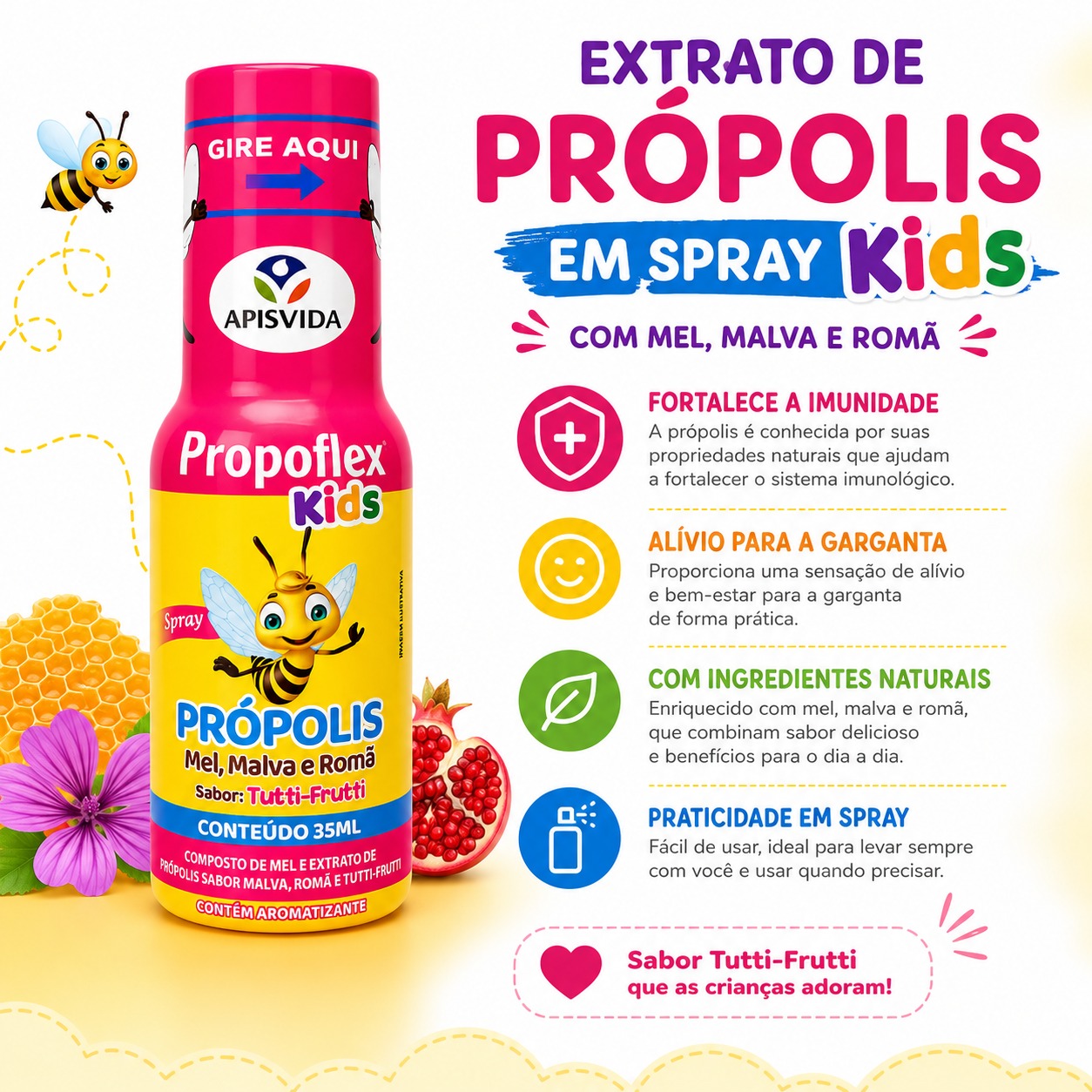 Própolis em Spray Kids com Romã – 35ml