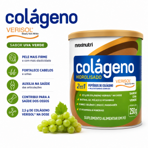 Colágeno Hidrolisado Verisol  250g - Sabor Uva Verde