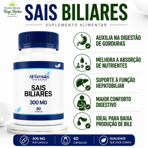 Vesícula Sais bilares 300mg 60 cápsulas