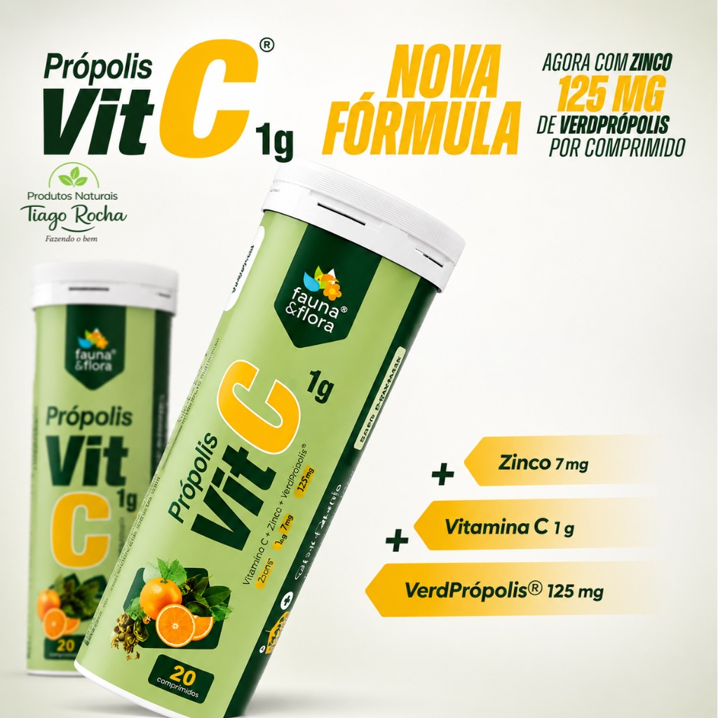 Vitamina C Zinco Própolis Pastilha Efervescente - Imagem 3
