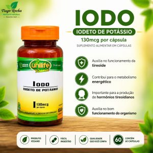 Iodo - Iodeto de potássio 130mcg 60cáps.
