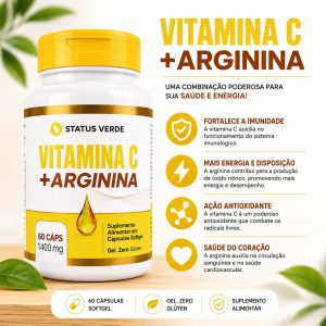 Vitamina C + Arginina 1400mg + 60cáps