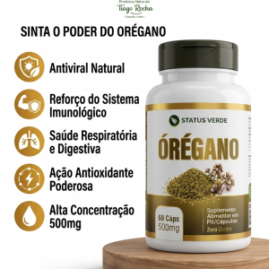 Extrato Seco Orégano 500mg 60 cápsulas