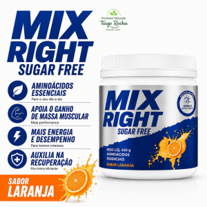 Mix Right Aminoácidos Essenciais laranja 450g