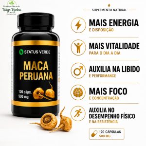 Maca Peruana 500mg 120cáps