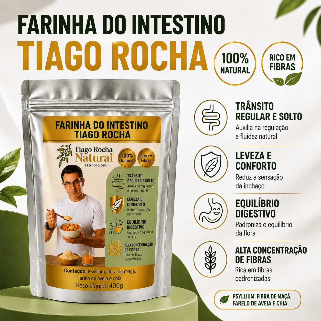 Farinha do Intestino Tiago Rocha 400g
