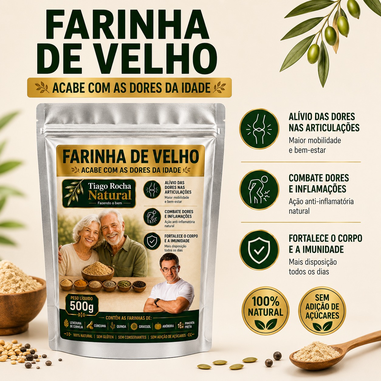Farinha de Velho Tiago Rocha 500g