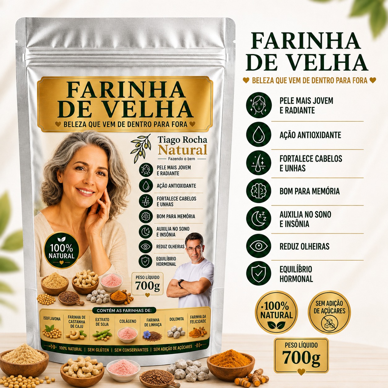 Farinha de Velha Tiago Rocha 700g