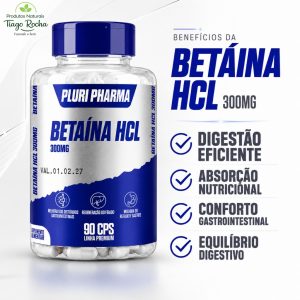 Cloridrato Betaina Hcl 300mg 90 Cápsulas