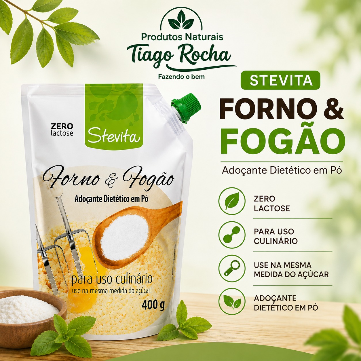 Stevia em Pó 400g