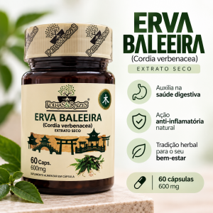 Erva Baleeira 800mg 60 cáps. - Dores, Inflamações e Articulações