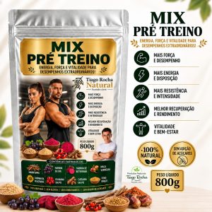 Mix Pré Treino Natural Tiago Rocha 800g