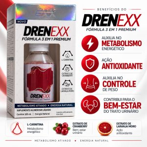 DRENEXX – Fórmula 3 em 1 Premium 180 ml