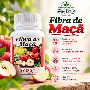 Fibra de Maçã 500mg 60 cápsulas