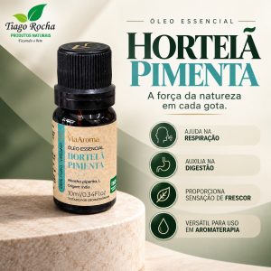 Óleo Essencial de Hortelã-Pimenta  – Respiração, Frescor e Bem-Estar 10ml