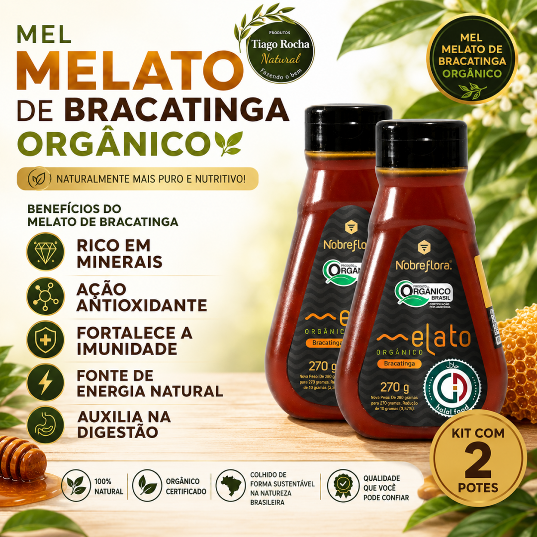 KIT2 Mel Orgânico Melato de Bracatinga 270g