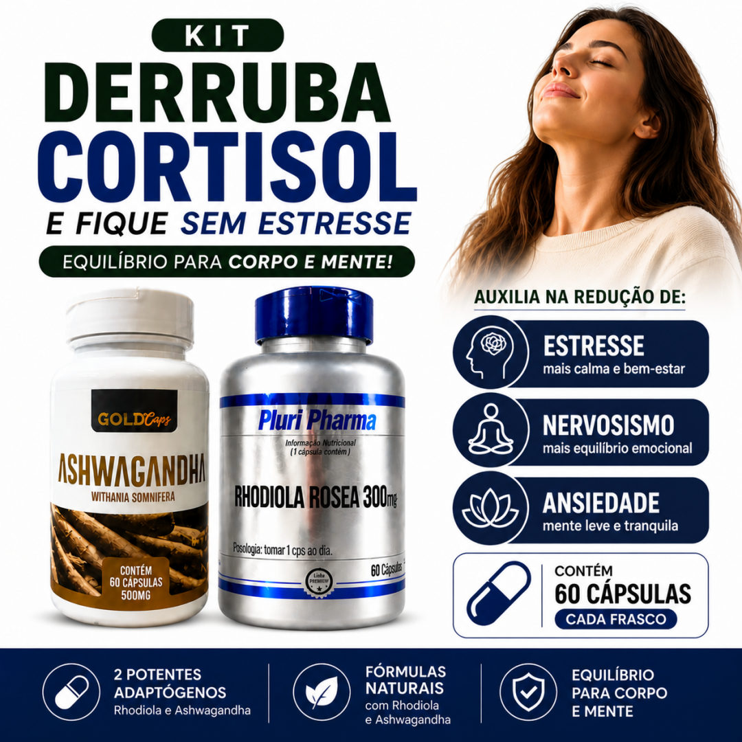 Kit derruba Cortisol Estresse Ansiedade