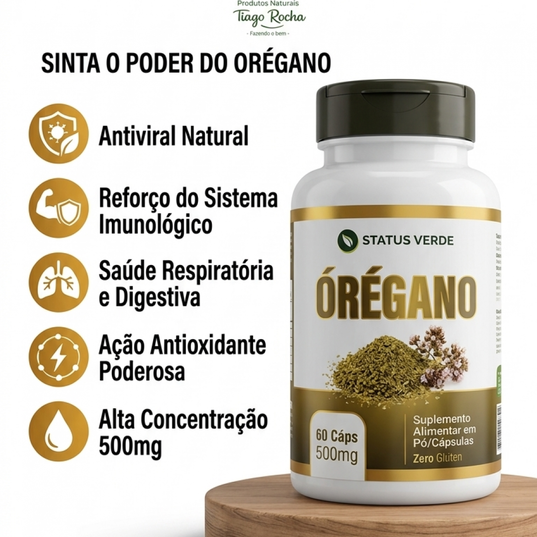 Extrato Seco Orégano 500mg 60 cápsulas