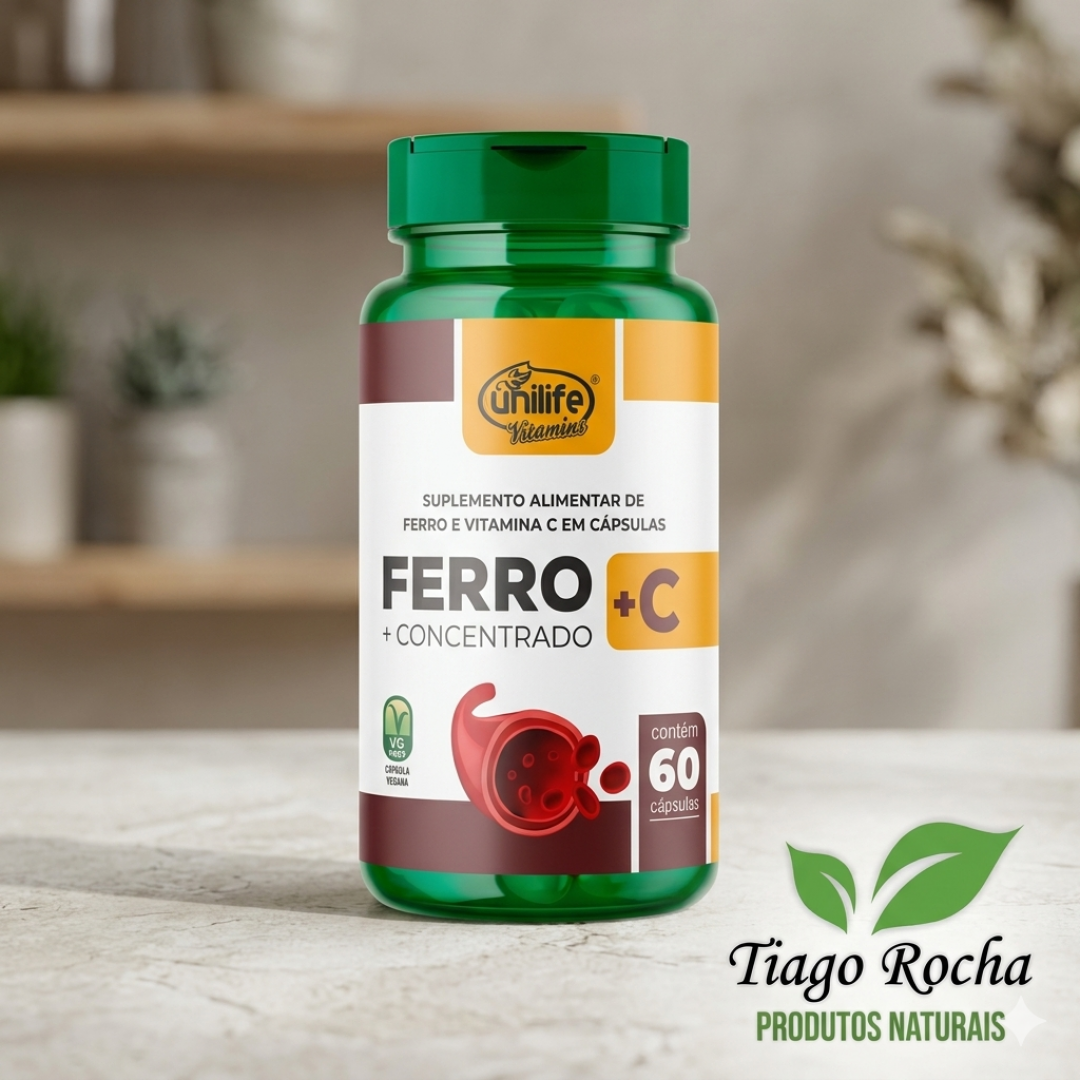 Ferro+Concentrado + Vitamina C -500mg 60 cápsulas