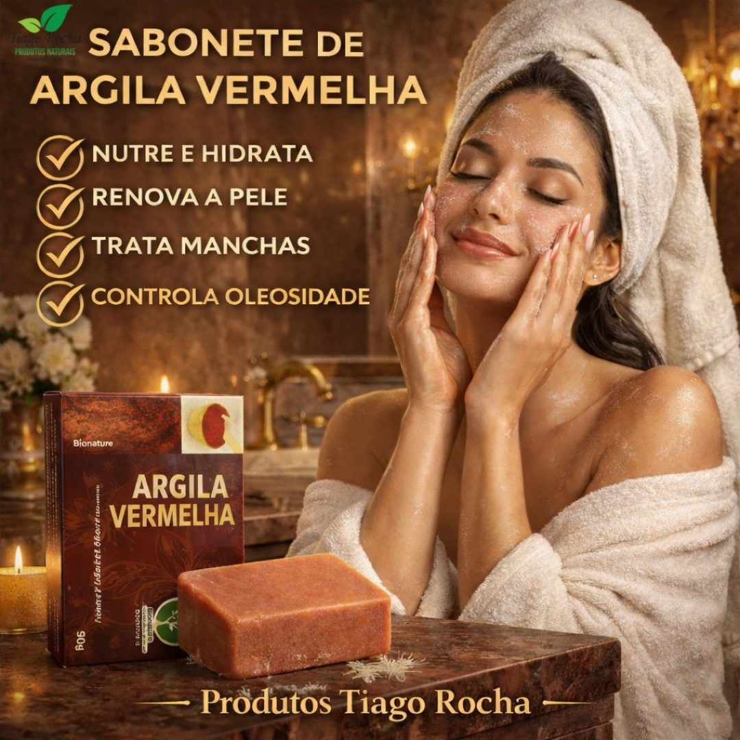 Sabonete hidratante argila vermelha 90g