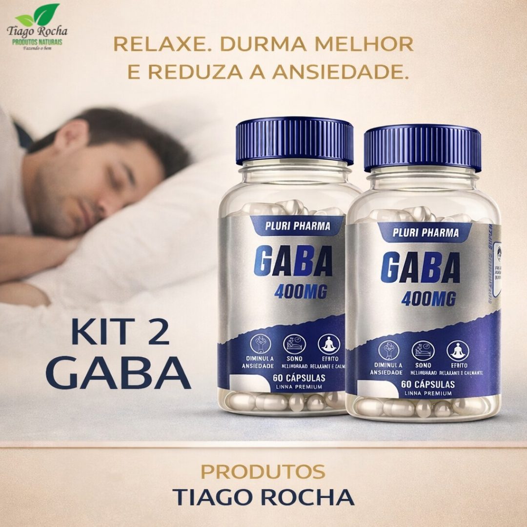 kit2 Calmante GABA 400mg neurotransmissor