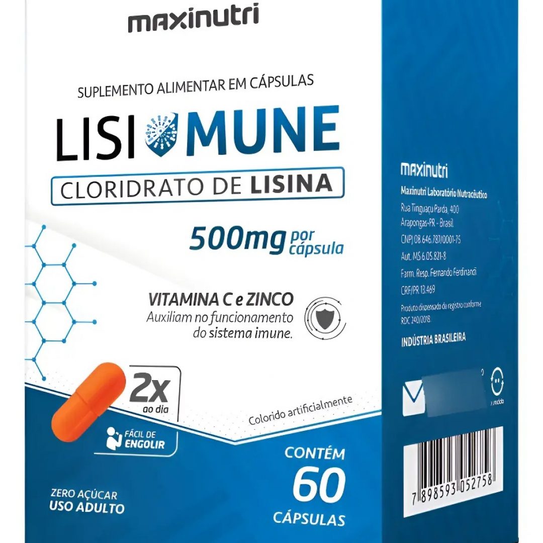 Lisimune Cloridrato Lisina Imunidade Herpes