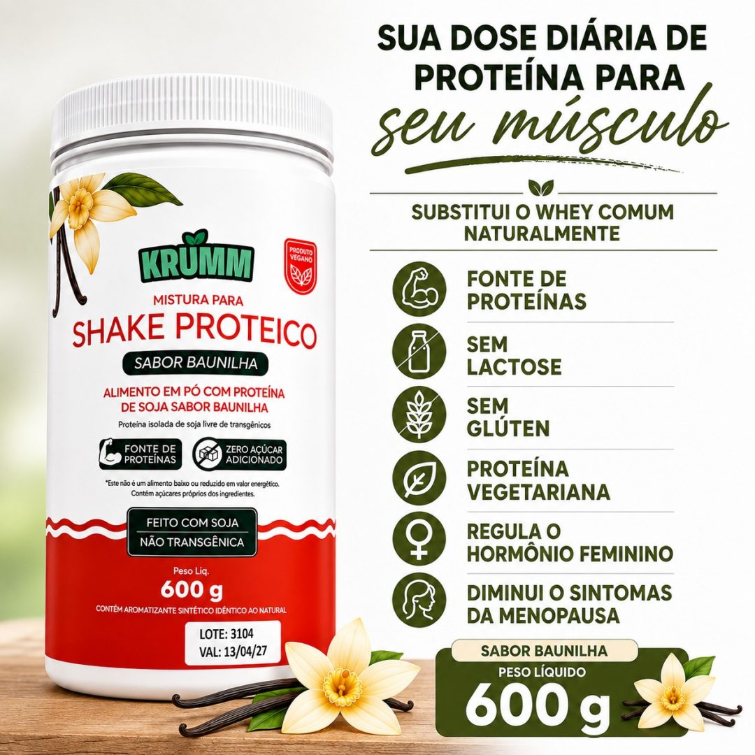 Shake whey Proteico Vegetal baunilha 600g